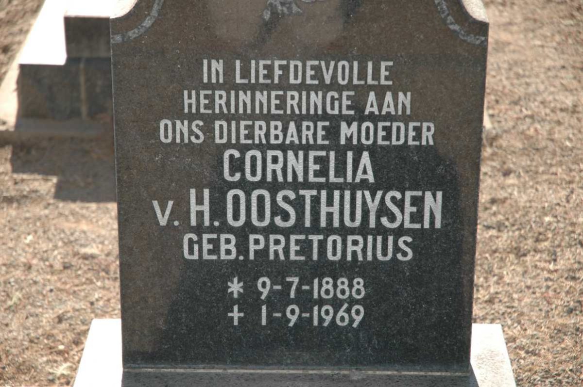 OOSTHUYSEN Cornelia v. H. nee PRETORIUS 1888-1969