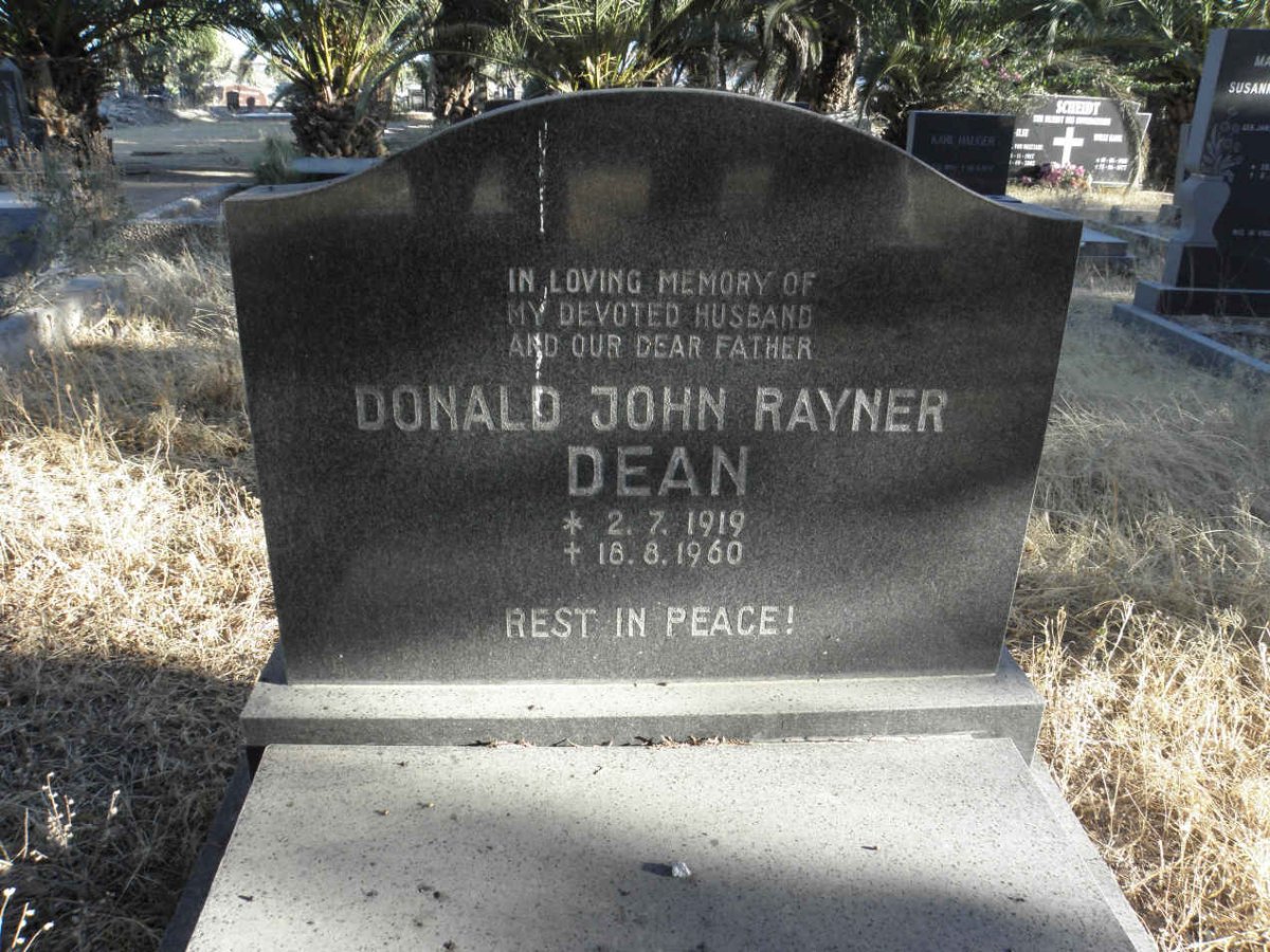 DEAN Donald John Rayner 1919-1960