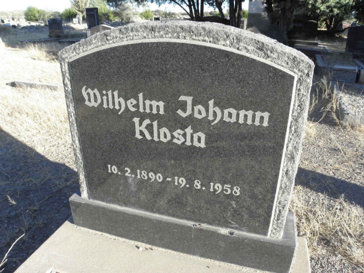 KLOSTA Wilhelm Johann 1890-1958