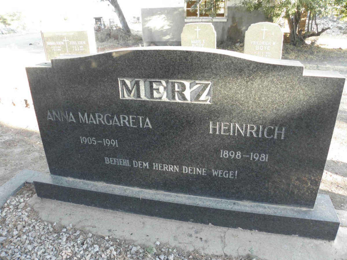 MERZ Heinrich 1898-1981 &amp; Anna Margareta 1905-1991