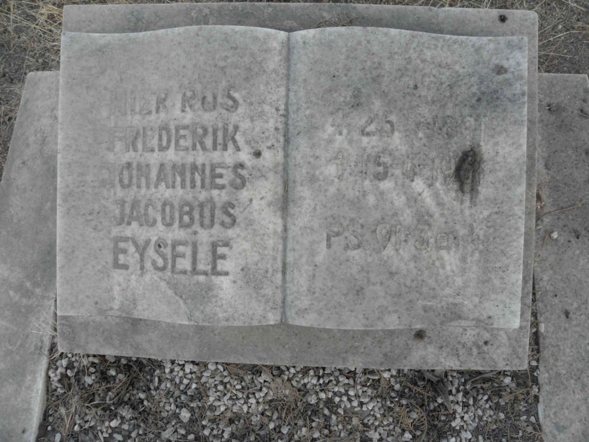 EYSELE Frederik Johannes Jacobus 1891-1961