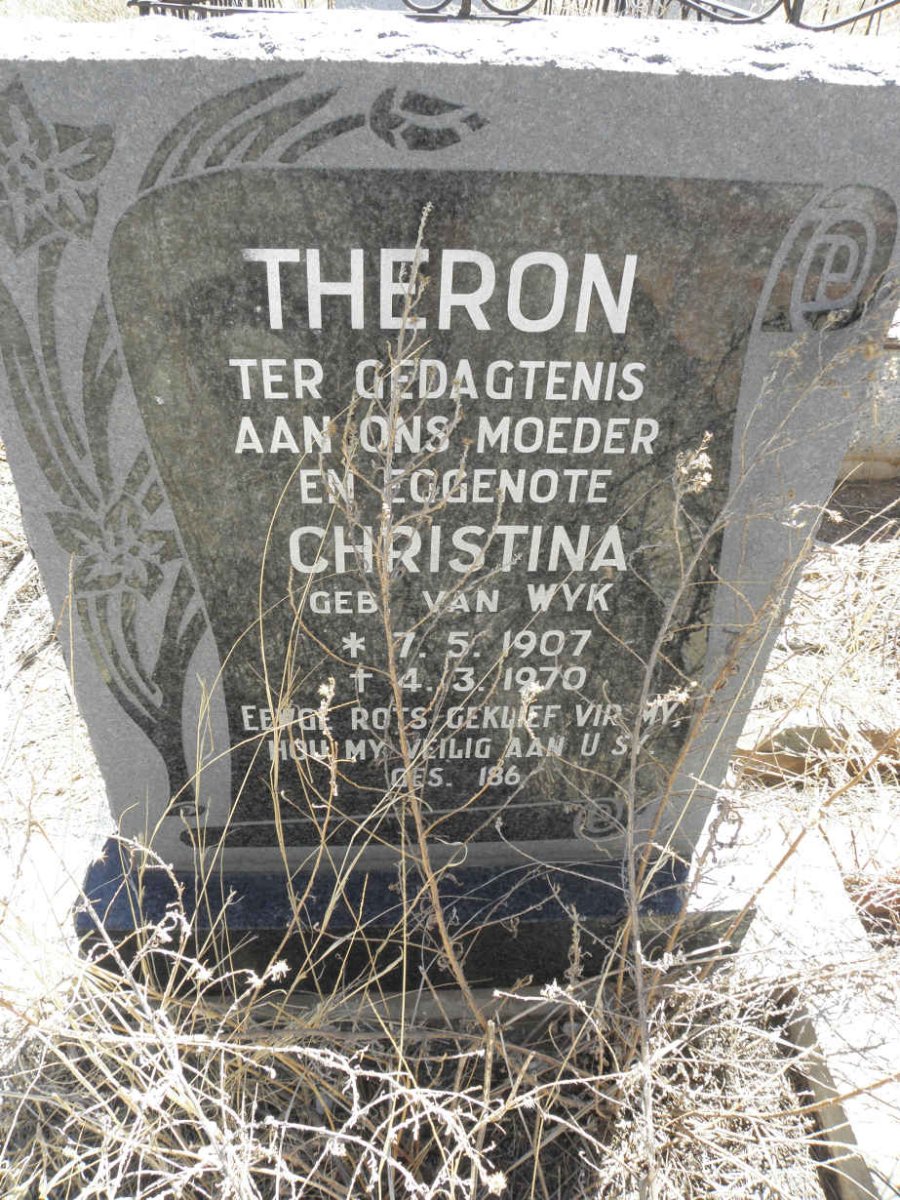 THERON Christina nee VAN WYK 1907-1970