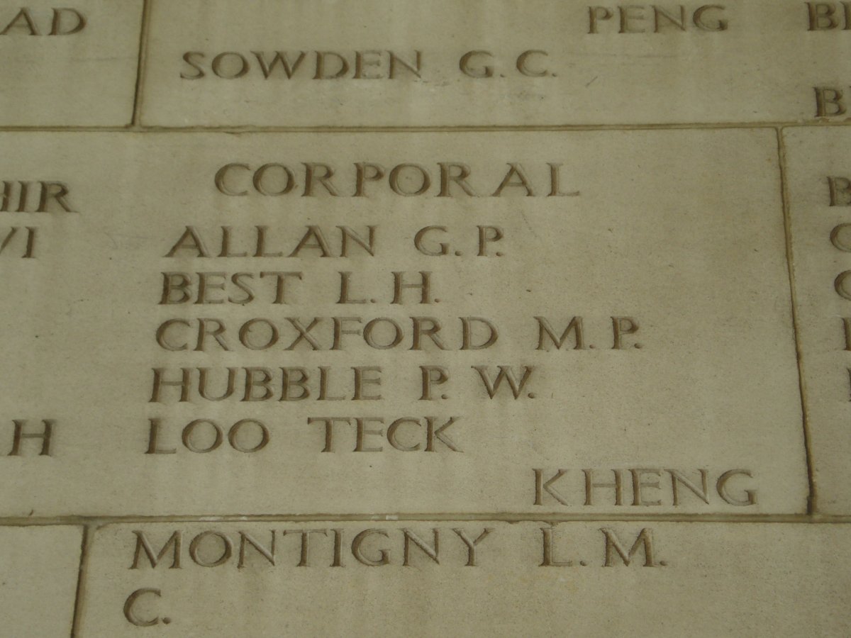 CROXFORD M.P. :: LALLAN G.P. :: BEST I.H. :: HUBBLE P.W. :: TECK Loo :: MONTIGNEY L.M.