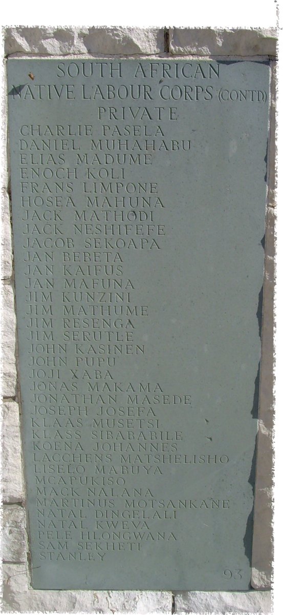 Wall Panel 93. Other South African wartime casualties