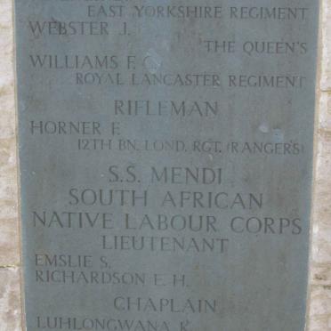 Wall Panel 03 : Start of the S.S. MENDI casualty list