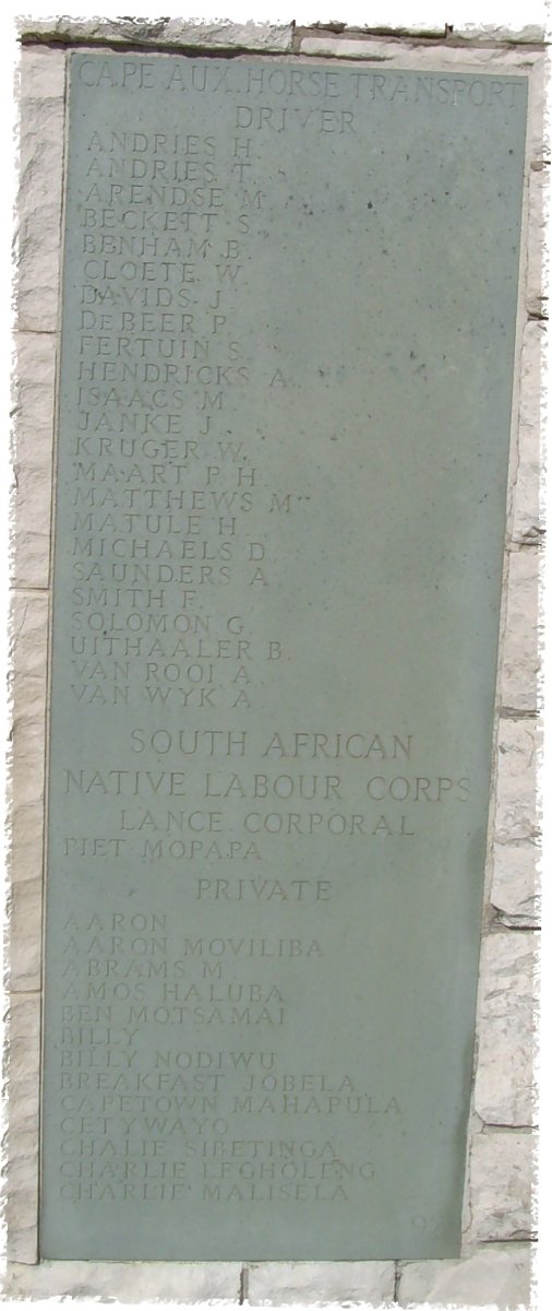 Wall Panel 92. Other South African wartime casualties