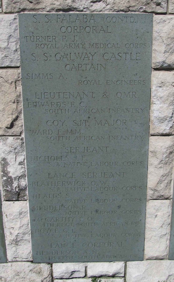 S.S. Galway Castle  South African casualties _1