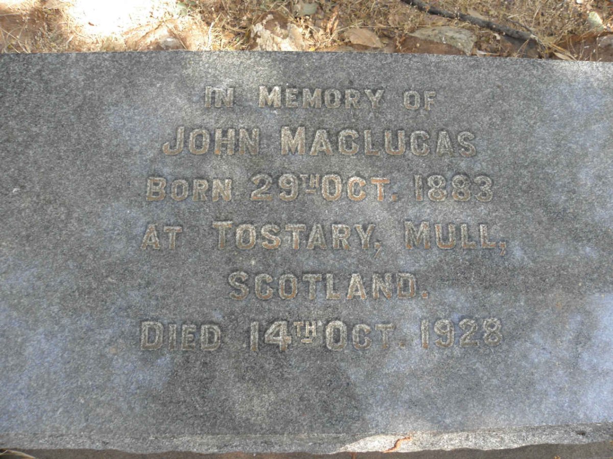 MACLUCAS John 1883-1928