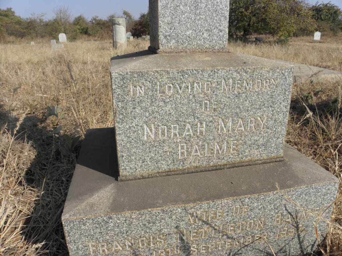 BALME Norah Mary -195?