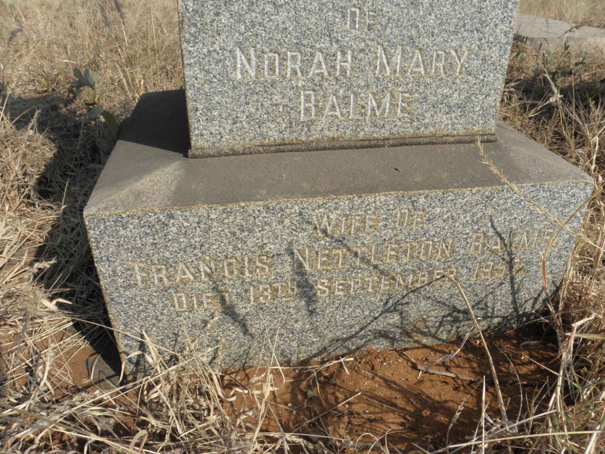 BALME Norah Mary -195?