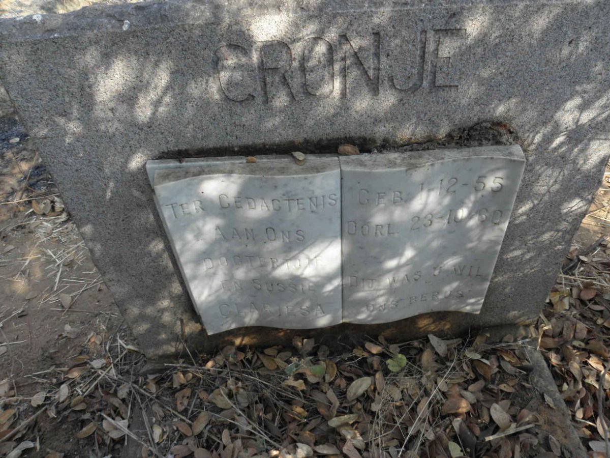 CRONJE Clariesa 1955-1960