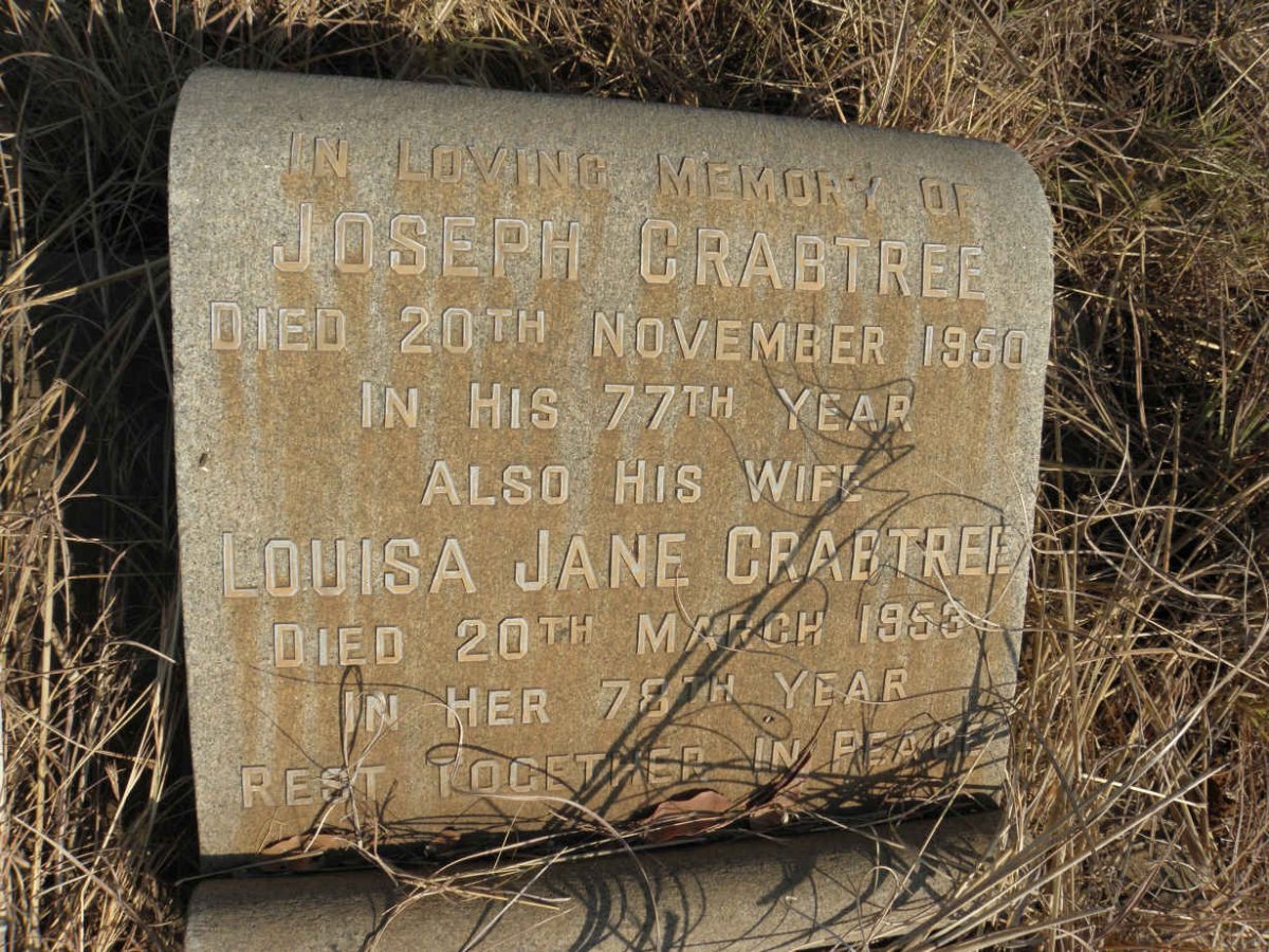 CRABTREE Joseph -1950 &amp; Louisa Jane -1953