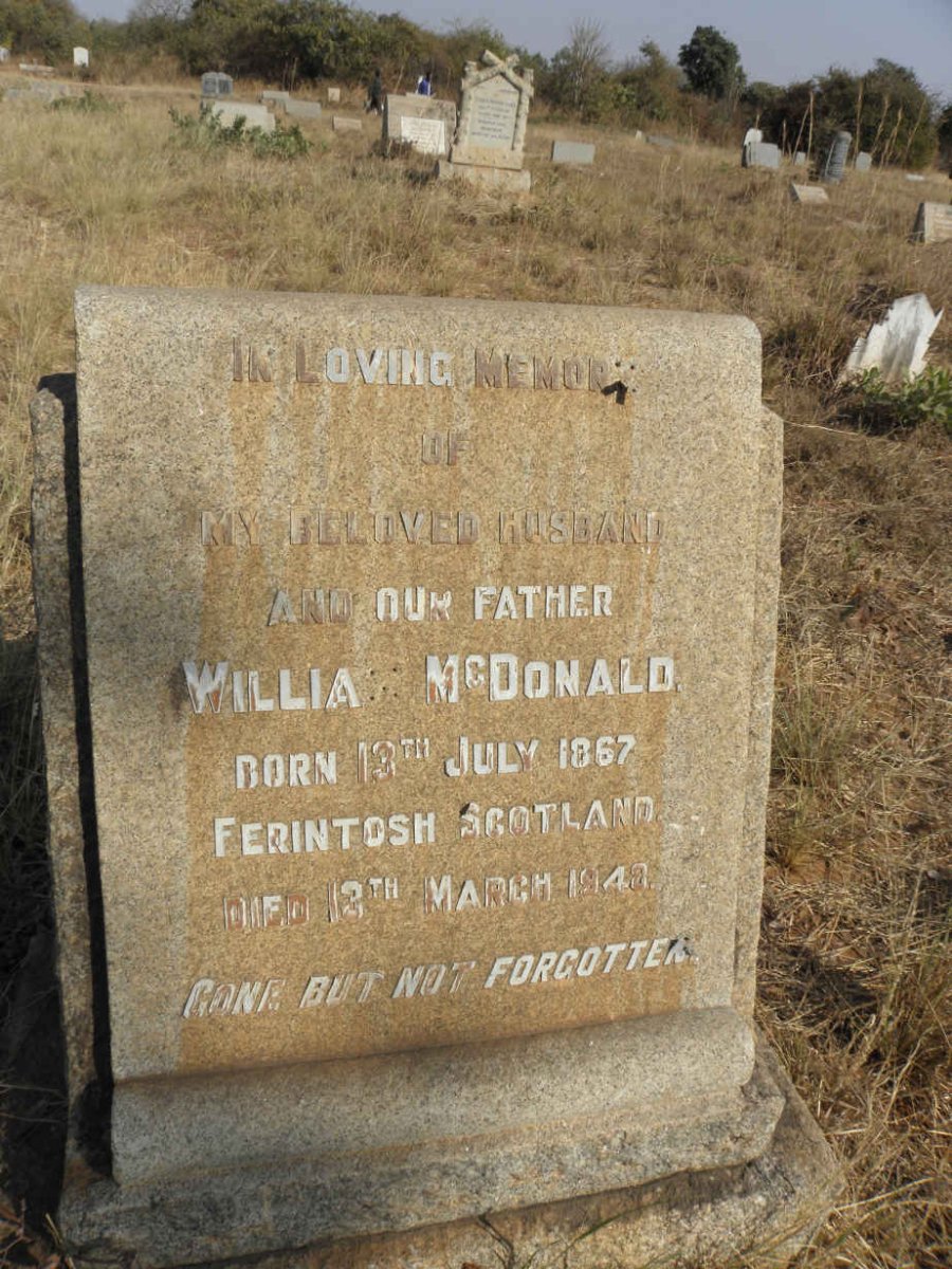 McDONALD William 1867-1948