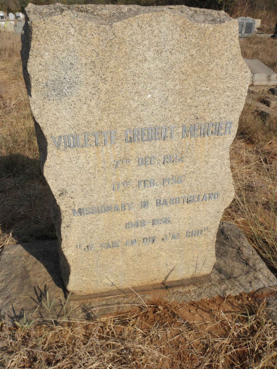MERCIER Violette Grebert 1922-1956