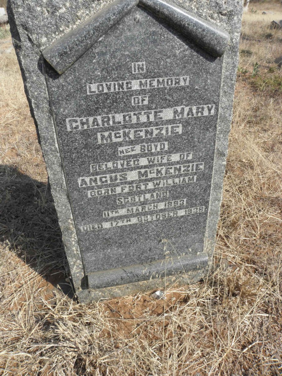 McKENZIE Charlotte Mary nee BOYD 1893-1938