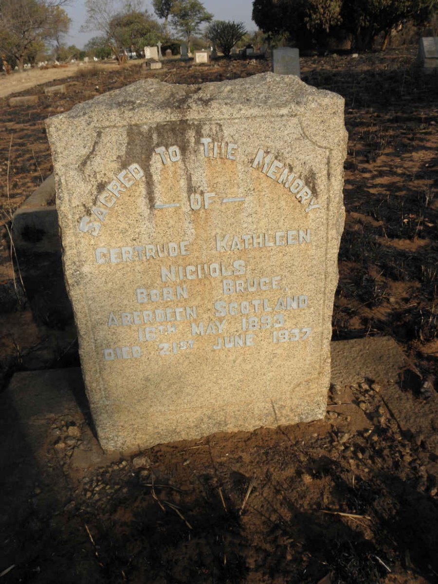 NICHOLS Gertrude Kathleen nee BRUCE 1893-1937