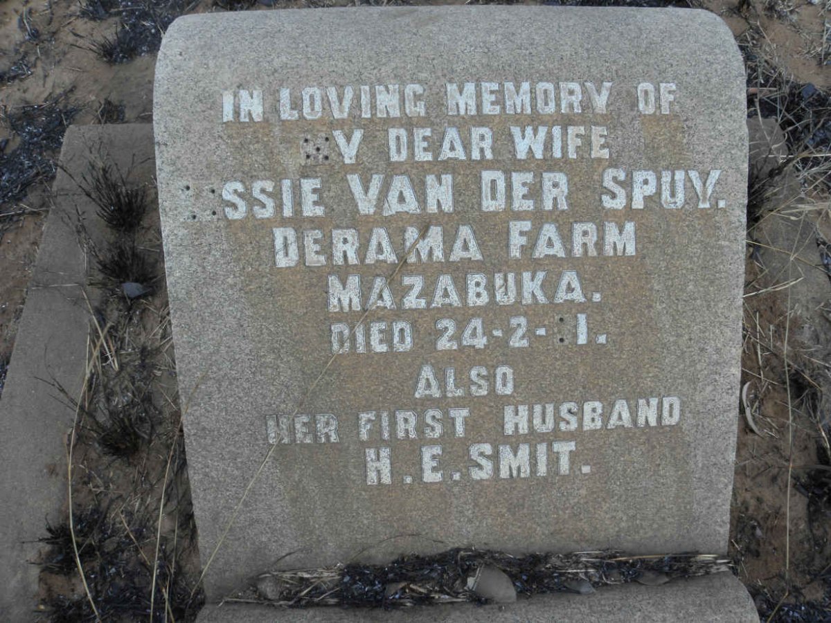 SMIT H.E. :: VAN DER SPUY Lissie formerly SMIT -1931