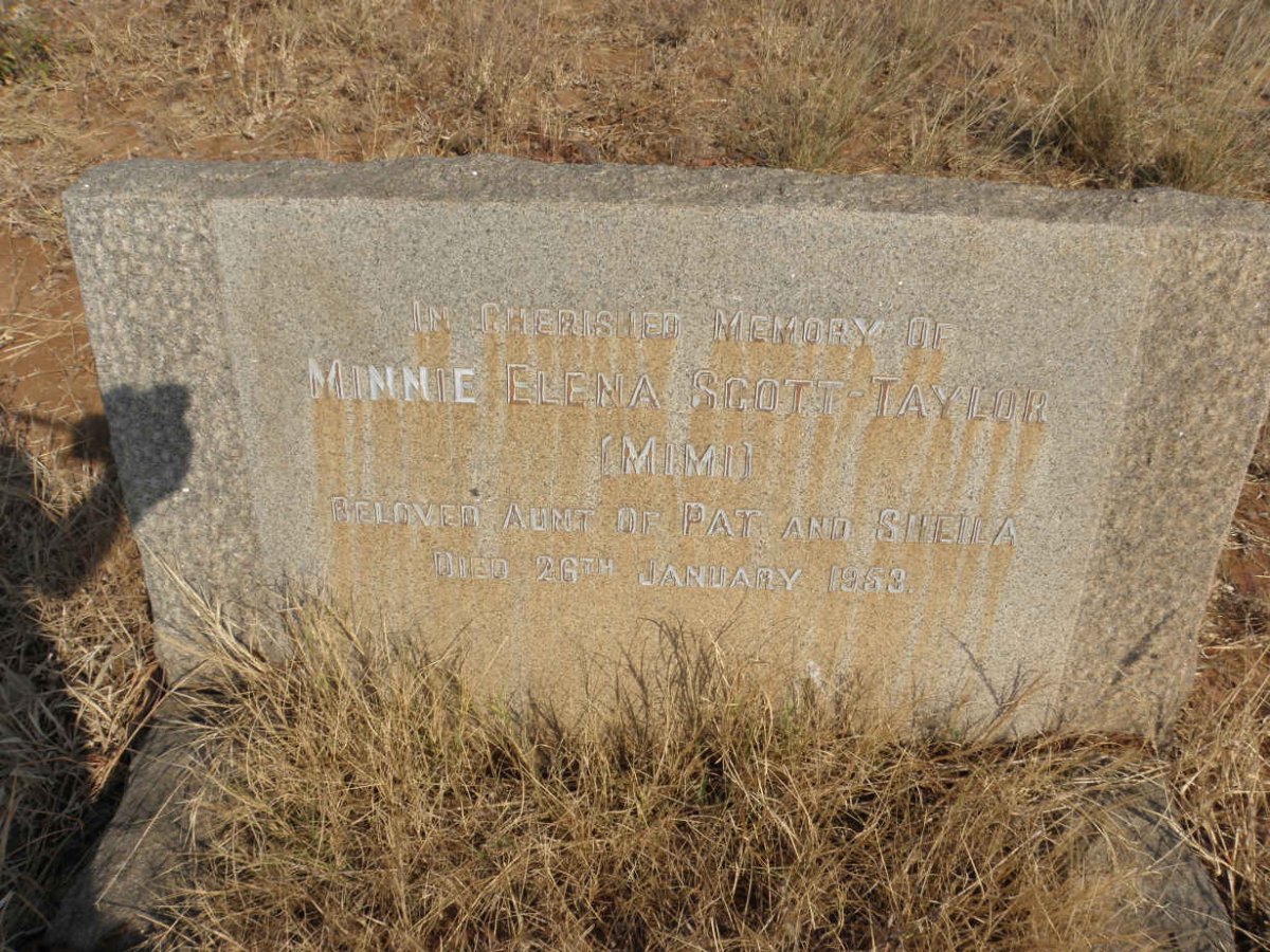 TAYLOR Minnie Elena, Scott -1953