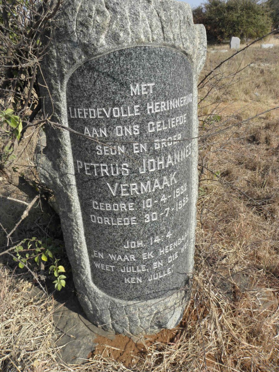 VERMAAK Petrus Johannes 1932-1955