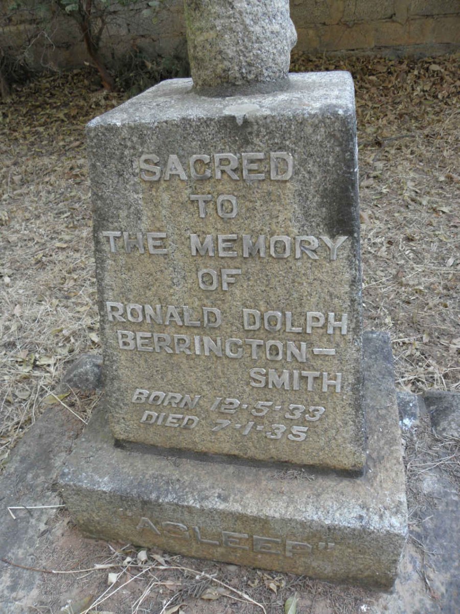 BERRINGTON-SMITH Ronald Dolph 1933-1935