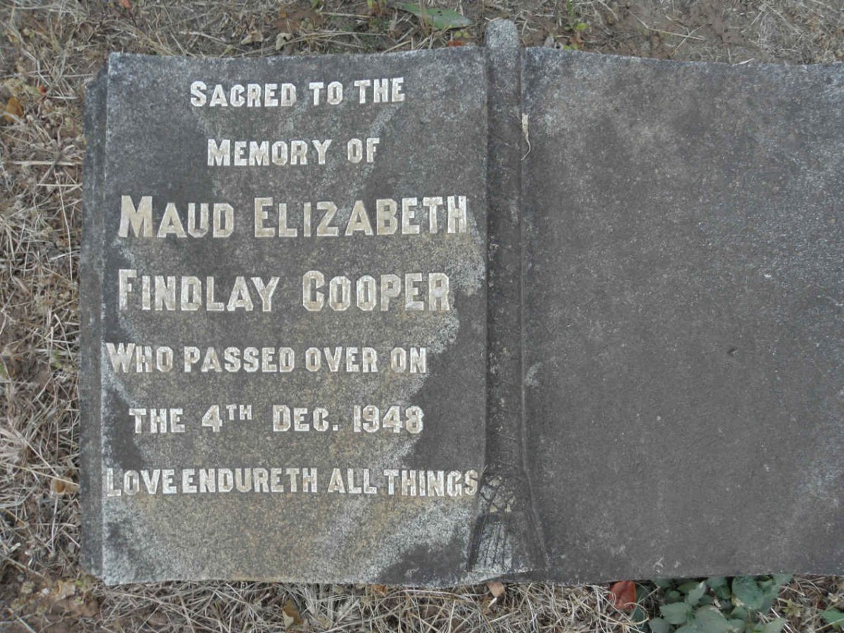 COOPER Maud Elizabeth Findlay -1948