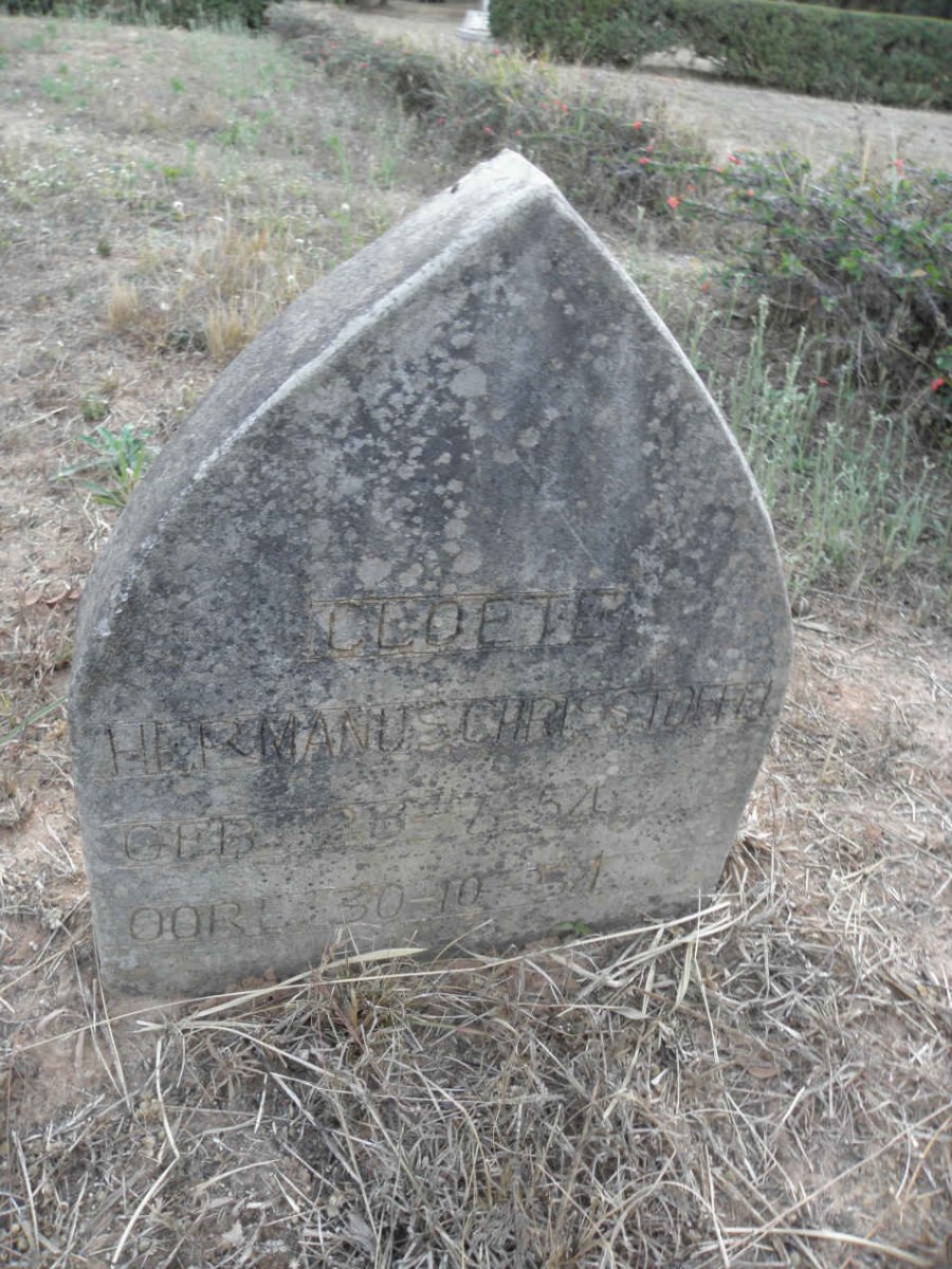 CLOETE Hermanus Chrisstoffel 1954-1957