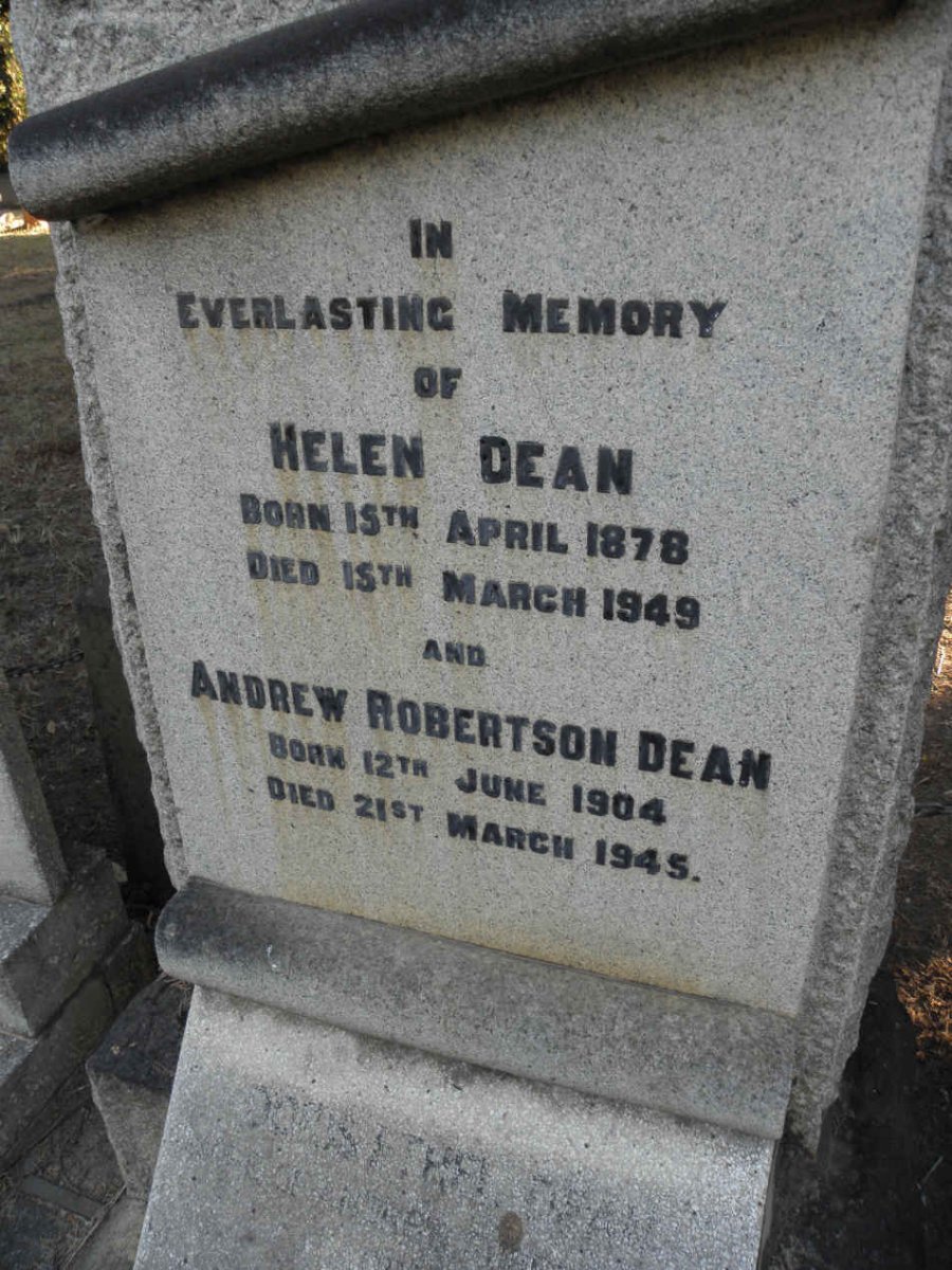 DEAN Helen 1878-1949 :: DEAN Andrew Robertson 1904-1945 