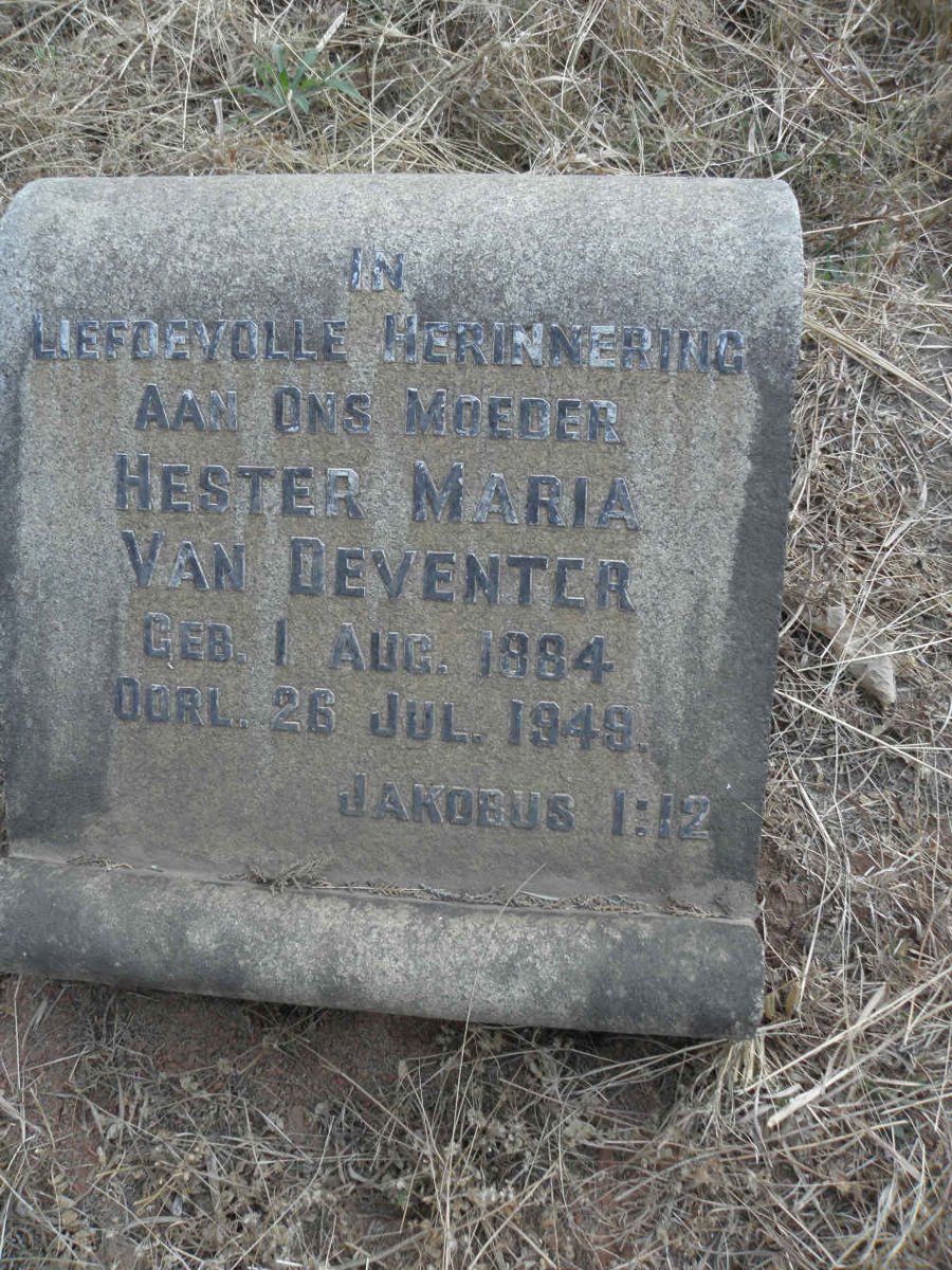 DEVENTER Hester Maria, van 1884-1949