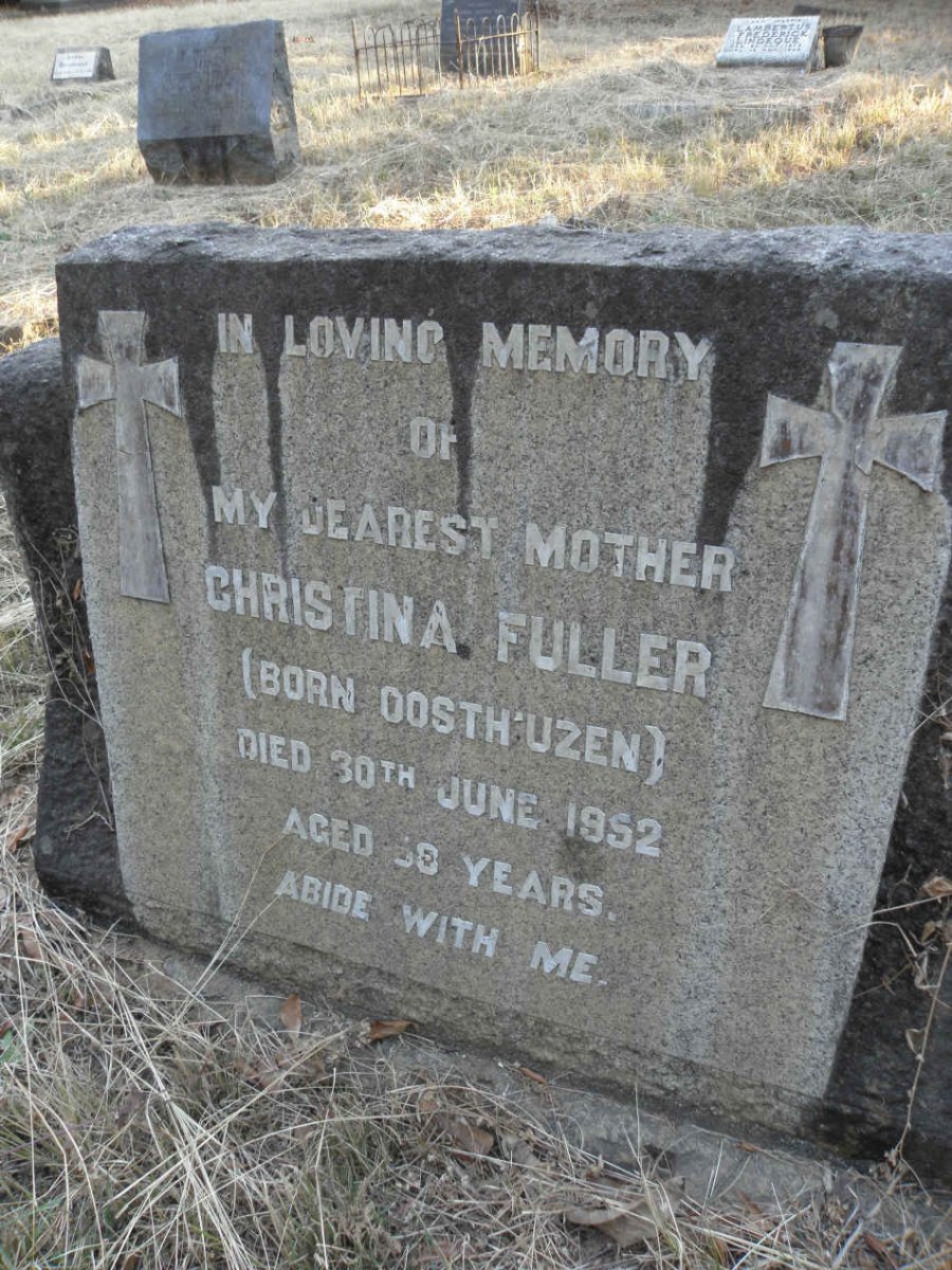 FULLER Christina nee OOSTHUIZEN -1952