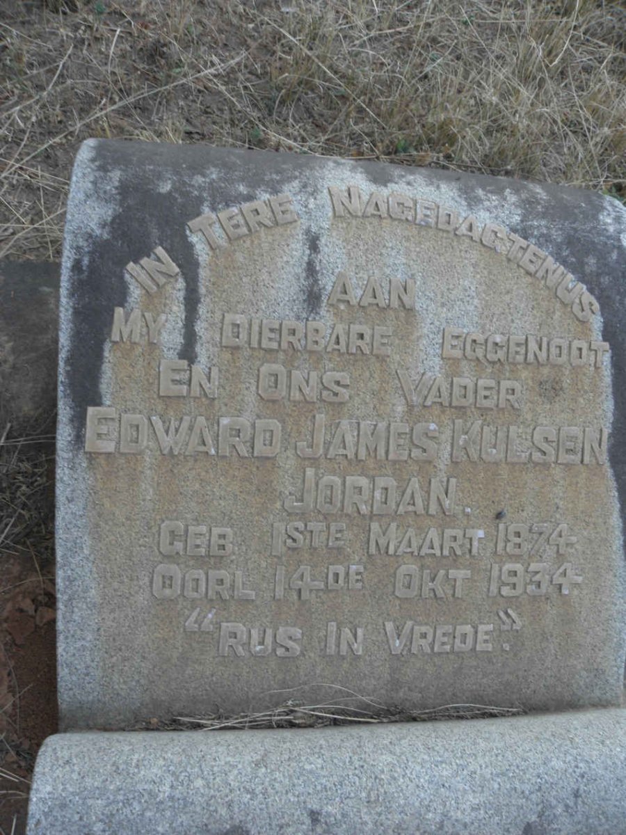 JORDAN Edward James Kulsen 1874-1934