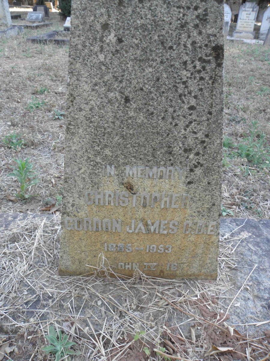 JAMES Christopher Gordon 1885-1953