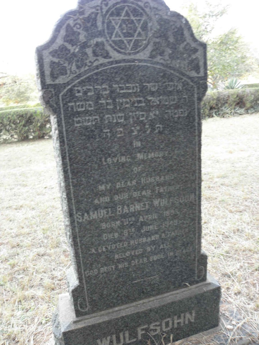 WULFSOHN Samuel Barnet 189?-1949