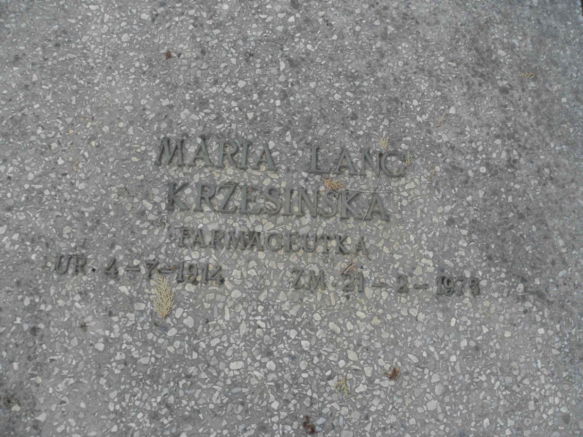 KRZESINSKA Maria Lang 1914-1975
