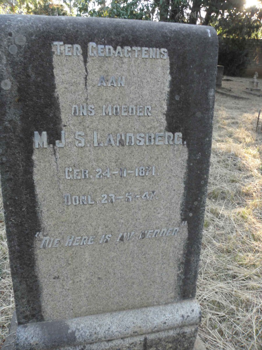 LANDSBERG M.J.S. 1871-1947