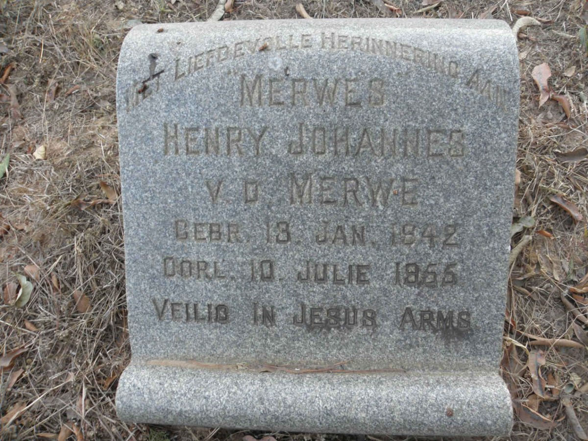 MERWE Henry Johannes, v.d. 1942-1955