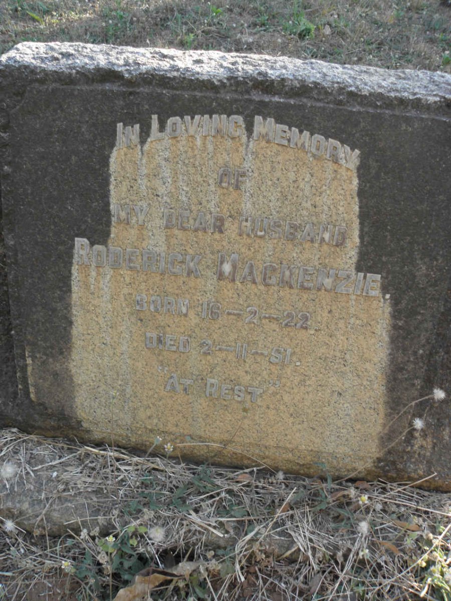 MACKENZIE Roderick 1922-1951