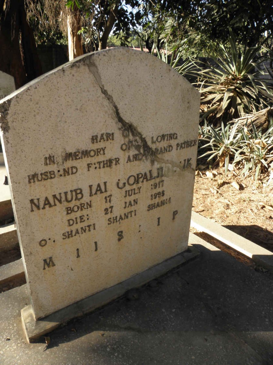 NAIK Nanub Iai GopaIji 1917-1995
