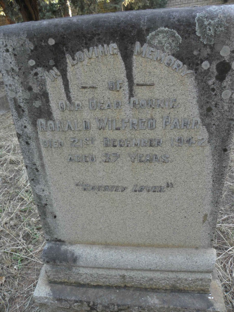 PARR Ronald Wilfred -1942