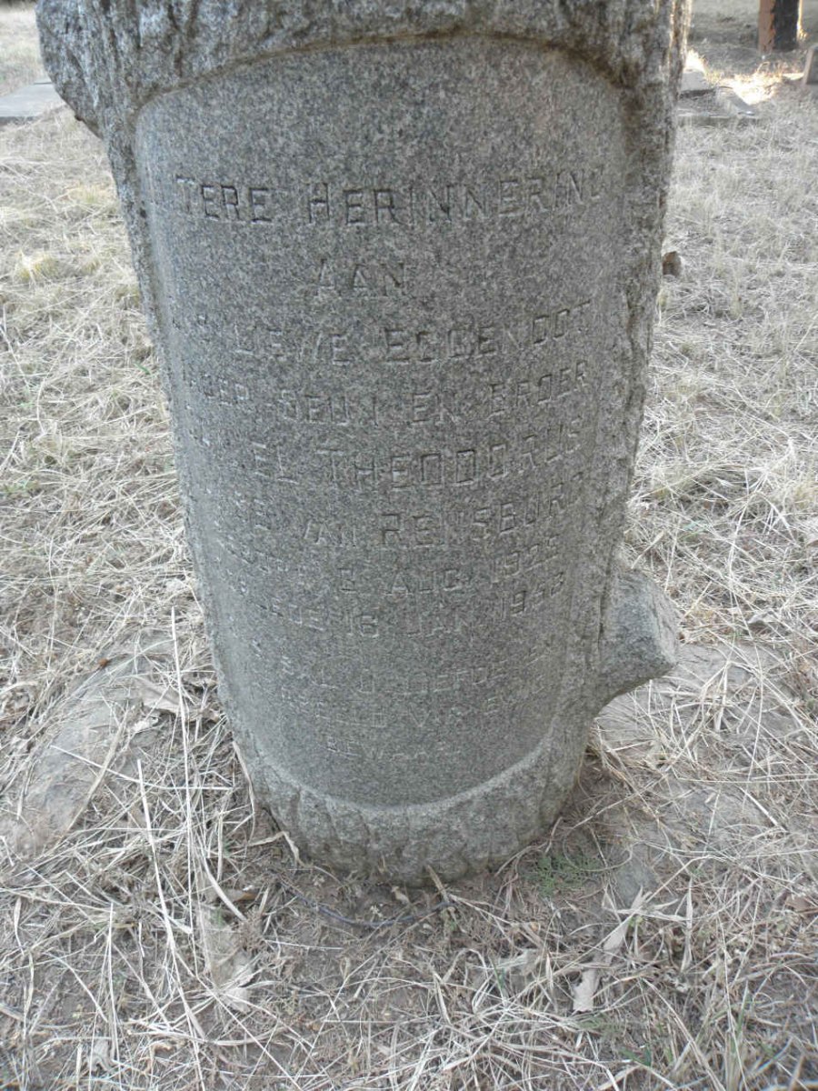 RENSBURG Daniel Theodorus, Janse van 1925-1953