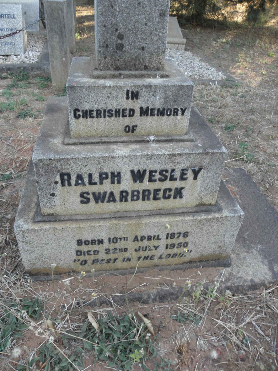 SWARBRECK Ralph Wesley 1876-1950