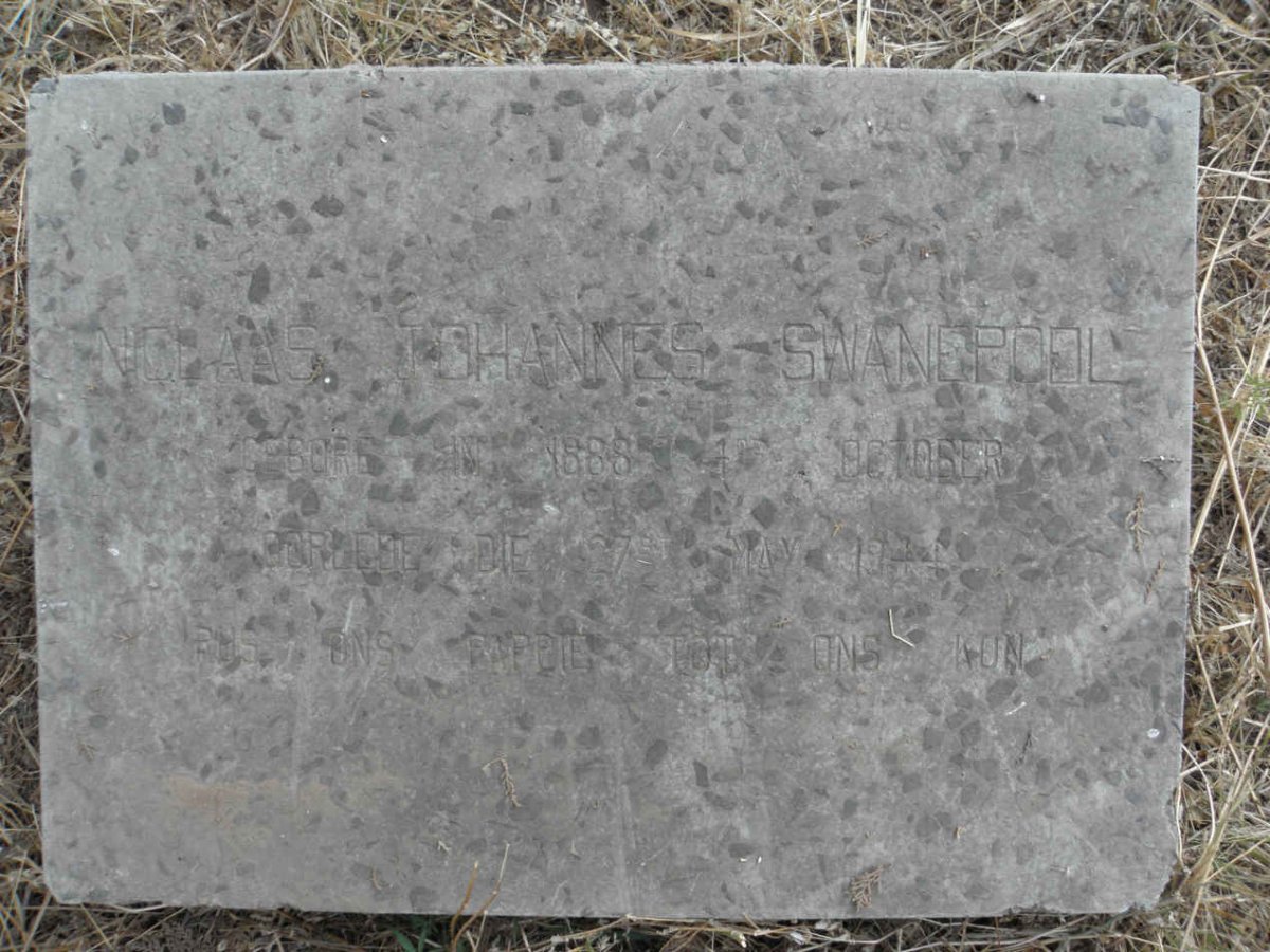 SWANEPOEL Niclaas Johannes 1888-1944