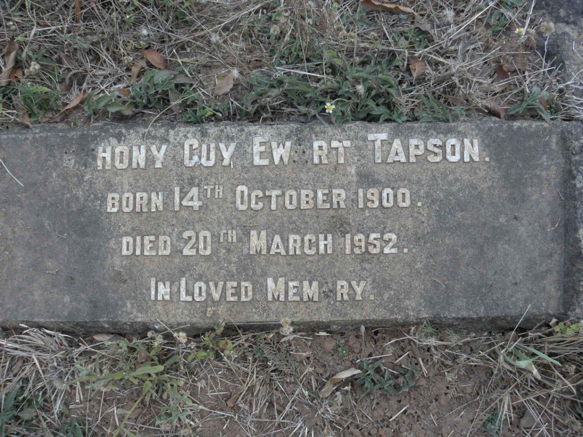 TAPSON Anthony Guy Ewart 1900-1952