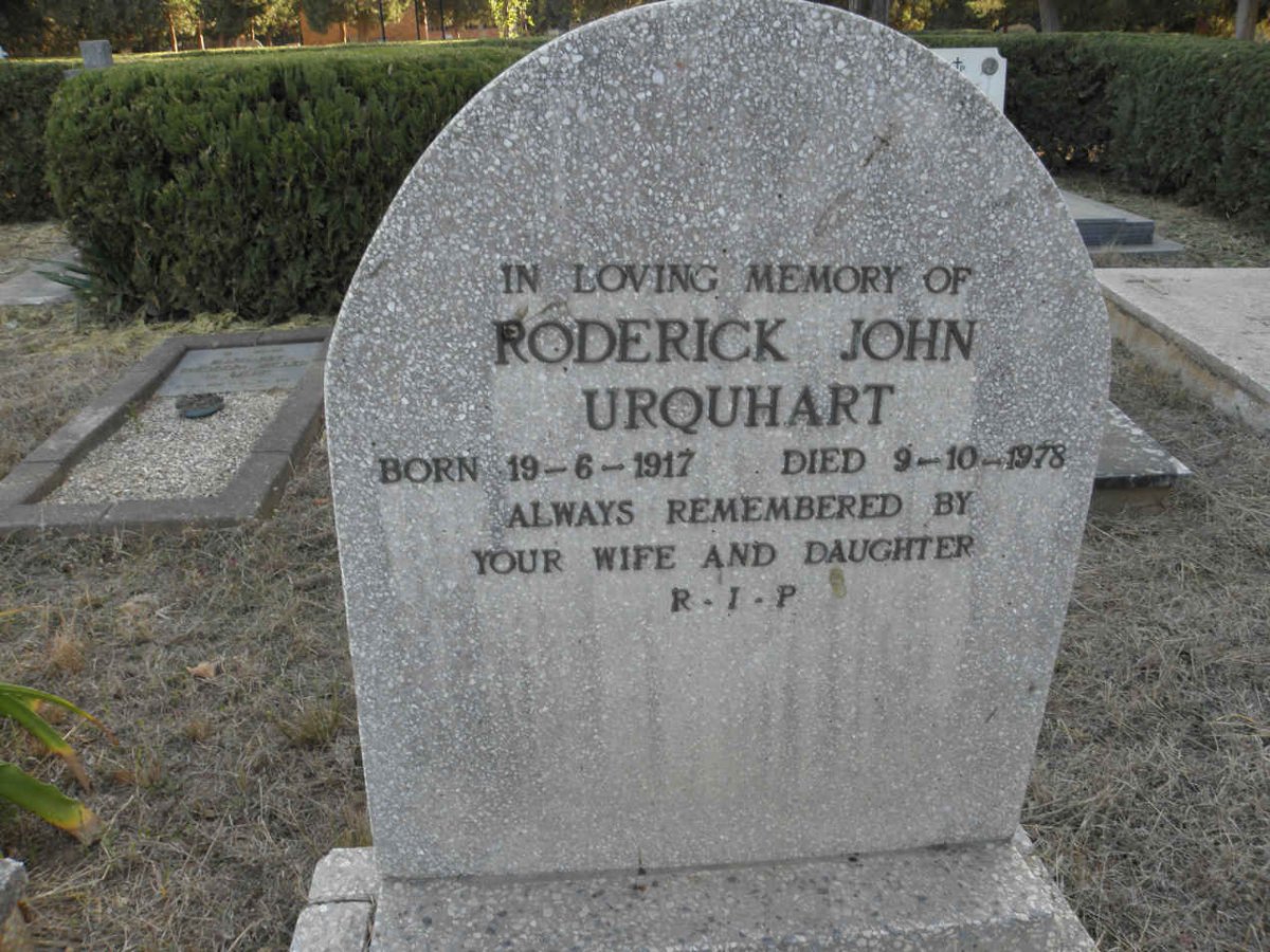 URQUHART Roderick John 1917-1978