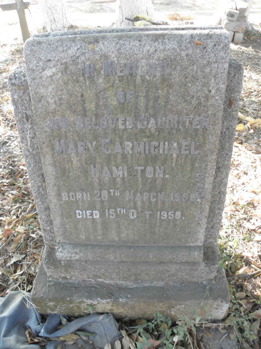 HAMILTON Mary Carmichael 1950-1950