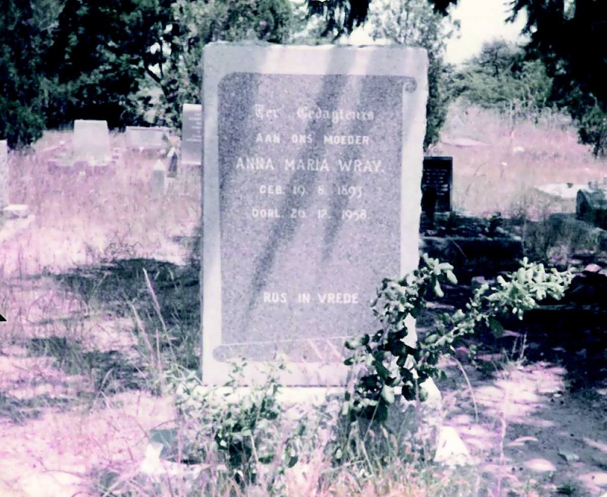 WRAY Anna Maria nee STEENKAMP 1893-1958
