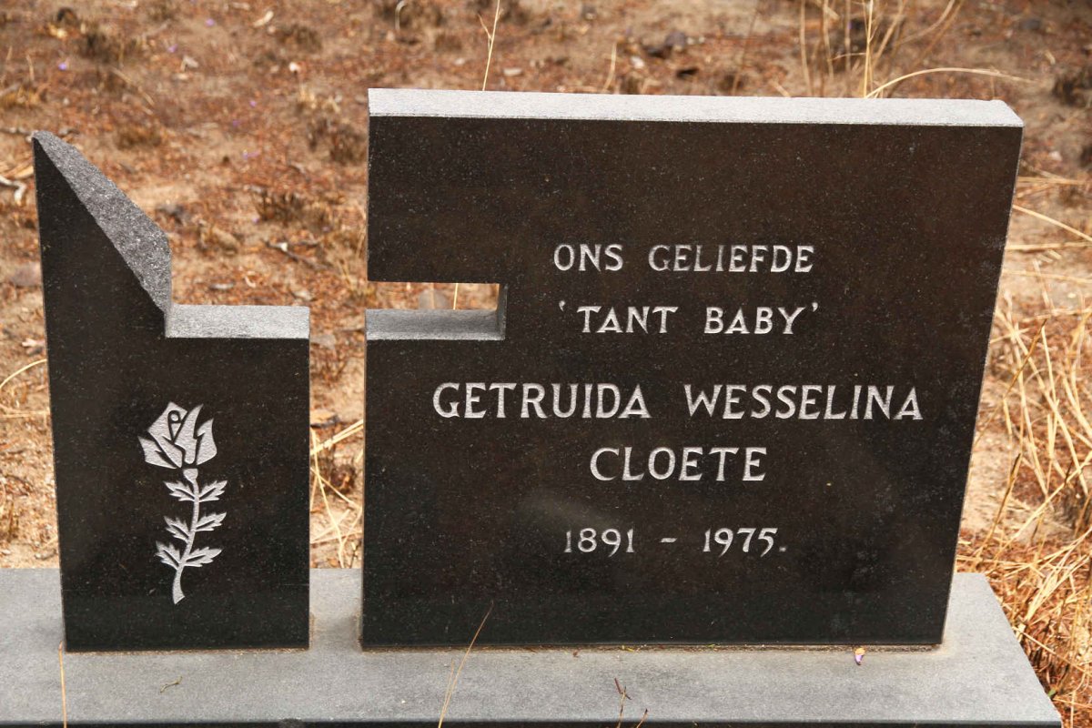 CLOETE Gertruida Wesselina 1891-1975