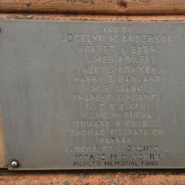 4b. Gwelo War Memorial, Victims