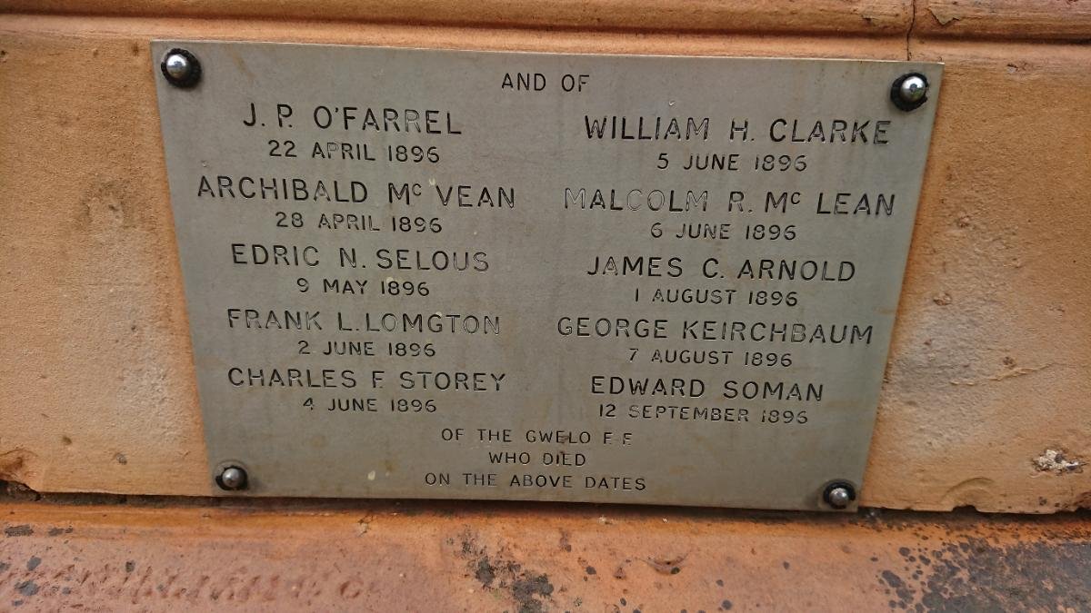 2b. Gwelo War Memorial, Victims