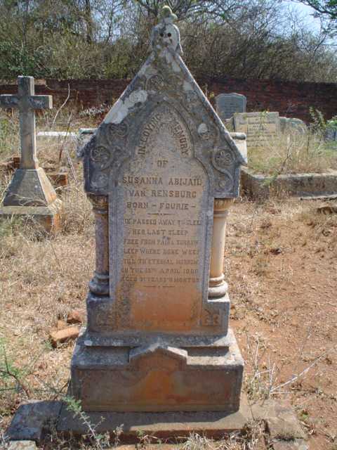 RENSBURG Susanna Abijail, van nee FOURIE