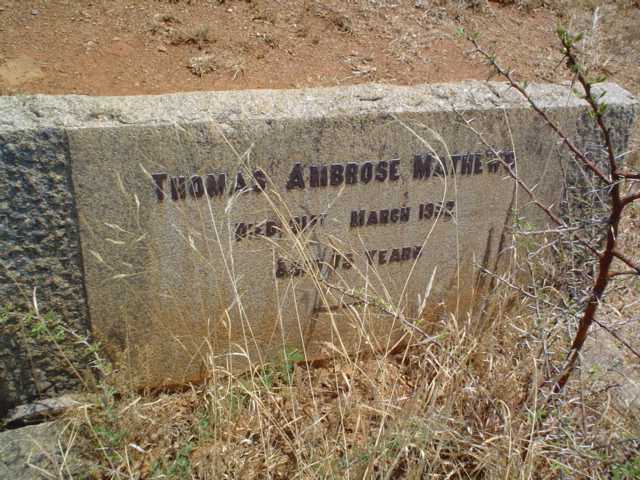 MATTHEWS Thomas Ambrose -19??